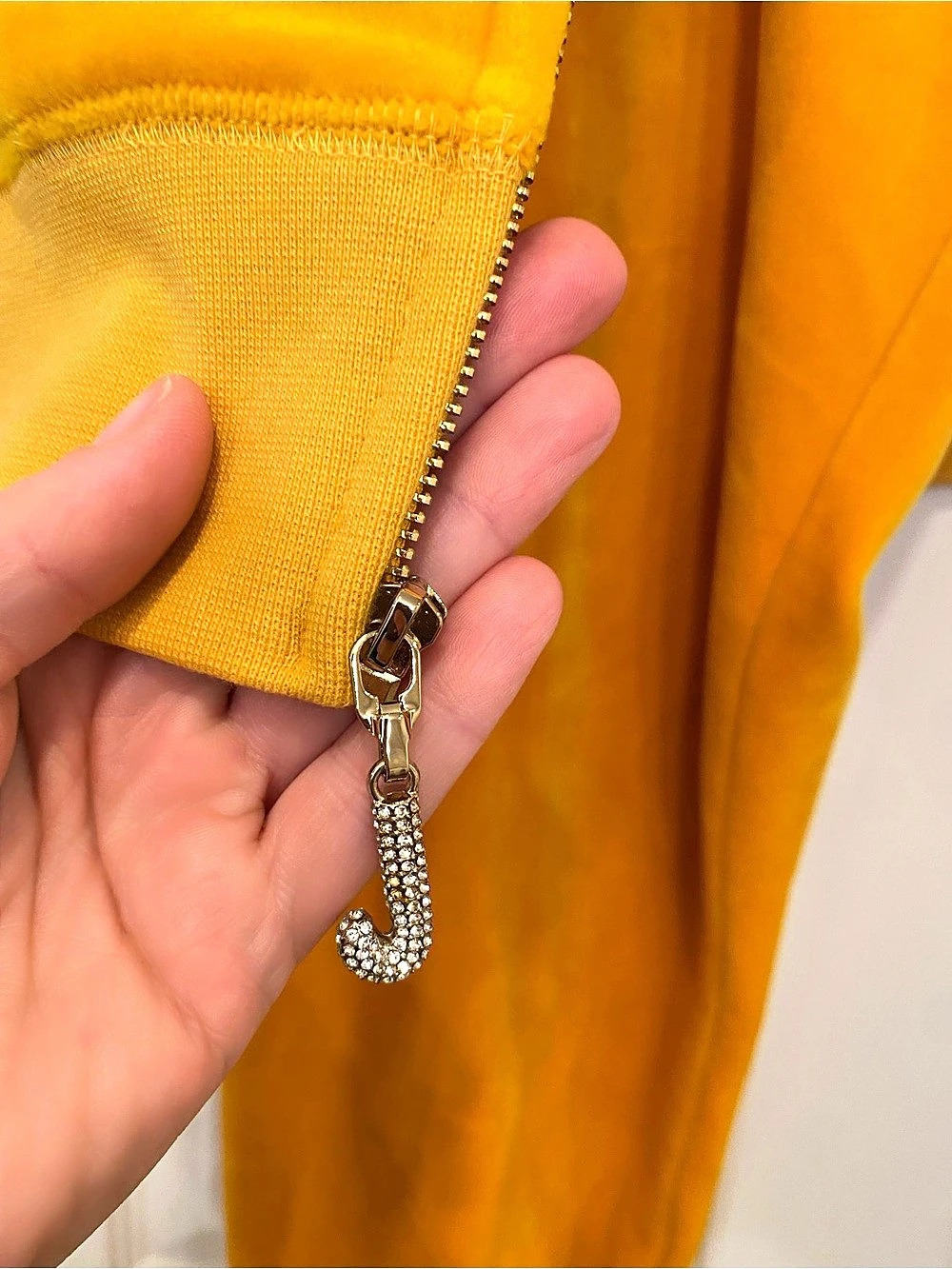 Juicy Couture Black Label Velour Tracksuit Set Yellow Small - Picture 4 of 5